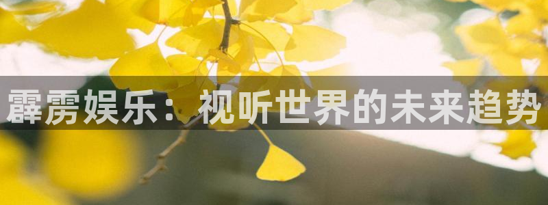 2元彩票体育游戏：霹雳娱乐：视听世界的未来趋势